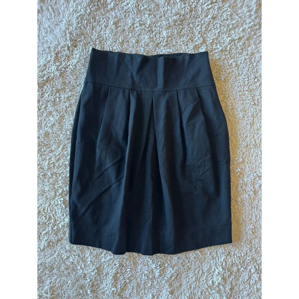 Theory Black Figuero Craze Tulip Skirt